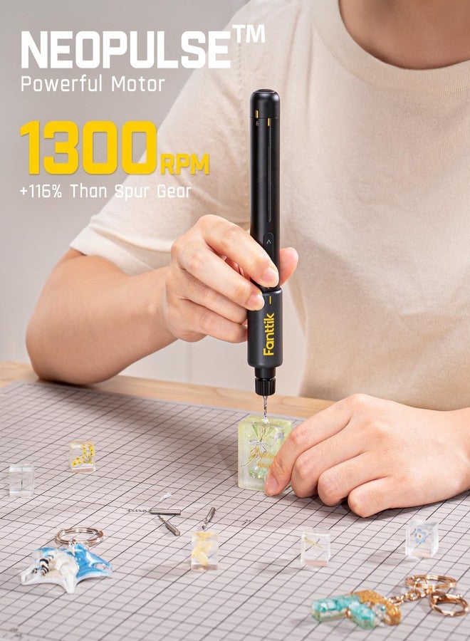 Fanttik K2 Nano Power Drill, Mini Precision Drill, Hand Drill, 20 Drill Bits, 800mAh Rechargeable, Tool Kit for DIY Projects, Shells, Plastic, Jewelry, PCB, Aluminum Plate - Image 2