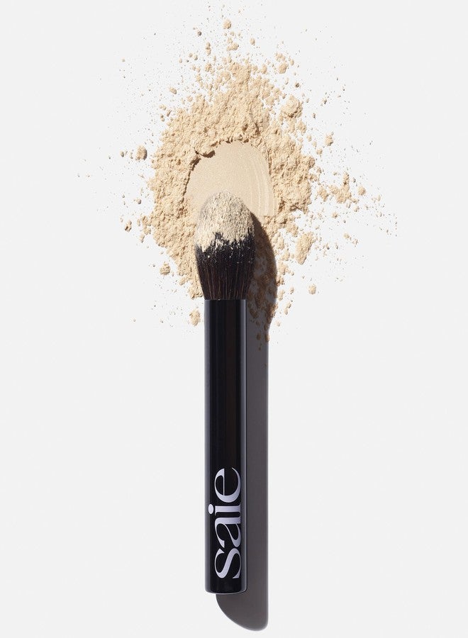 Saie The Fluffy Brush - Soft, Multi-Use Pressed + Loose Powder Brush - Fluffy Makeup Brush with Tapered Tip for Precise Application - Vegan, Cruelty-Free (1 Count) - Image 3