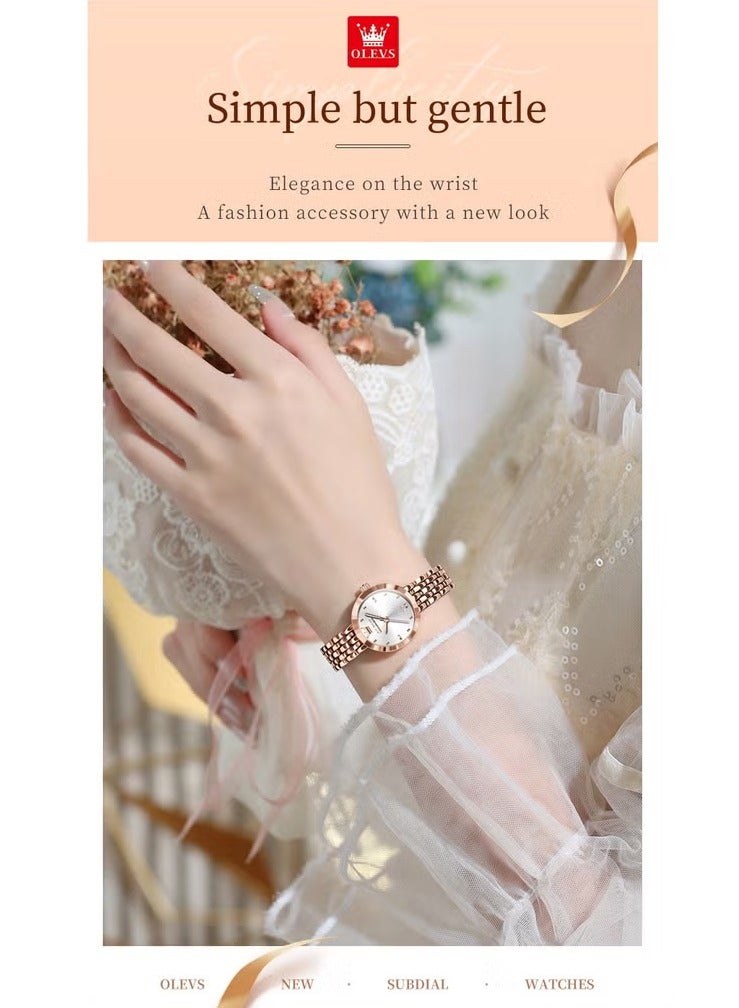 OLEVS Watches for Women Fashion Quartz Stainless Steel Water Resistant Watch 9992 - Image 2