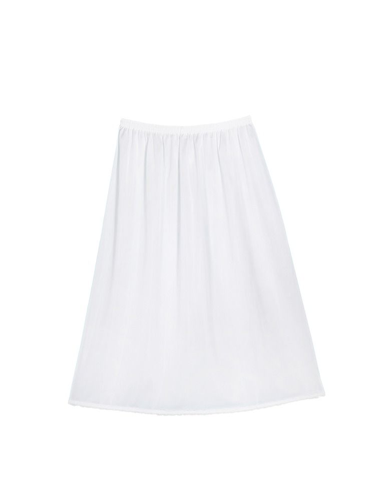 City Rose 6 - Pieces Short Soft inner Skirt with Elasticised Waistband and Small Dantel Women White - Image 2