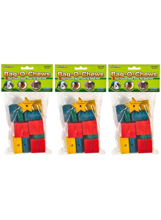 وير مانيوفاكتشارينج مكافآت الحيوانات الأليفة الصغيرة من خشب الصنوبر من Ware Manufacturing (عبوة من 3 قطع) (متوسطة الحجم - 12 قطعة لكل عبوة) - Image 1