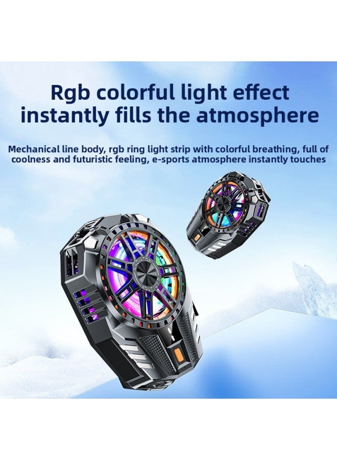 X119A Mobile Phone Radiator Semiconductor Refrigeration Back Clip Silent Digital Display Three-speed Adjustable Fast Cooling-Color:X119 Material Black 【with Display】】 - Image 5