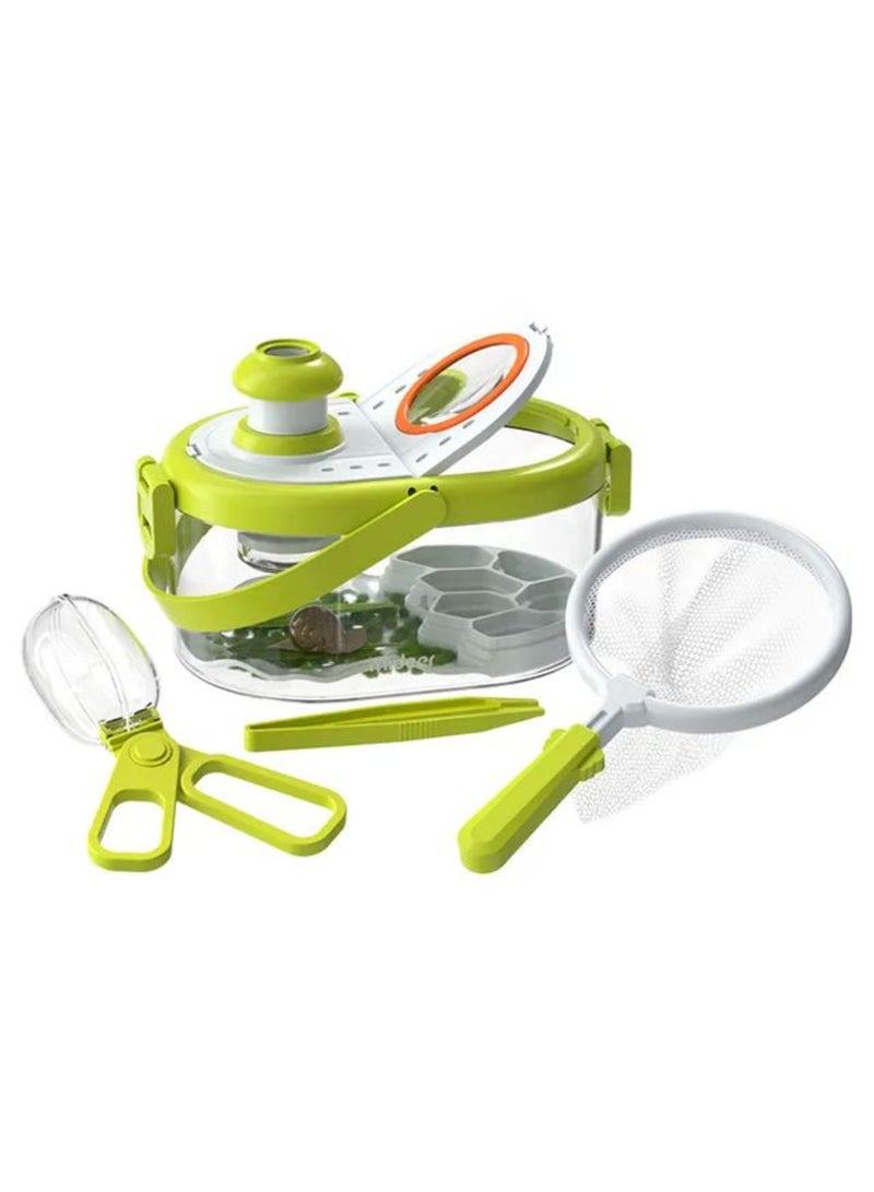 MiDeer طقم مراقبة الحشرات المتنوع للأطفال | مجموعة صيد الحشرات والاستكشاف مع صندوق مكبر، ملقط، شبكة ودفتر ملاحظات | لعبة تعليمية للعلوم الطبيعية لاكتشاف الهواء الطلق - Image 2