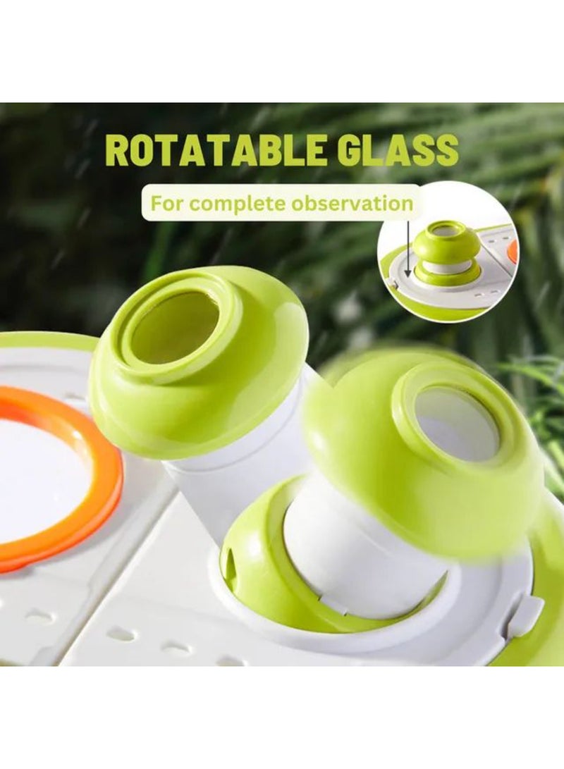 MiDeer طقم مراقبة الحشرات المتنوع للأطفال | مجموعة صيد الحشرات والاستكشاف مع صندوق مكبر، ملقط، شبكة ودفتر ملاحظات | لعبة تعليمية للعلوم الطبيعية لاكتشاف الهواء الطلق - Image 1