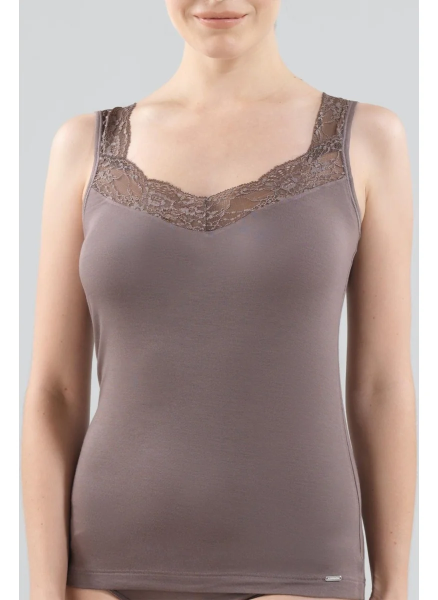 Blackspade Women's Comfort Lace Light Brown Undershirt 1343