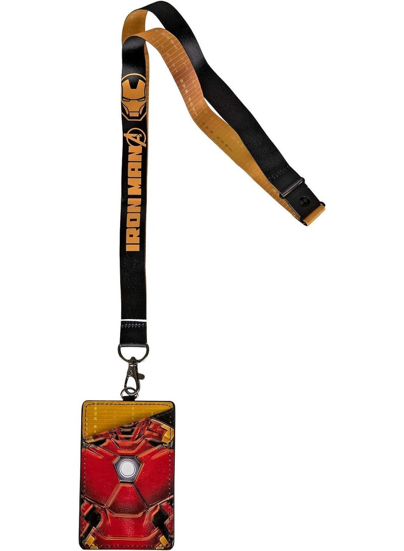 Monogram Marvel Iron Man Chest Arc Reactor ID Card Holder Lanyard, One Size