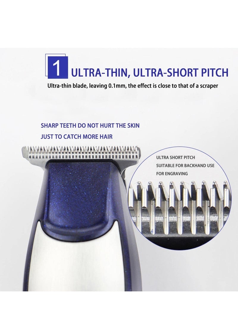 KM-5021 3 In 1 Rechargeable Trimmer & Clipper Blue/Silver 18.2 x 6 x 14cm - Image 2