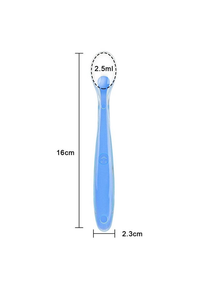 Vicloon Baby Silicone Spoons, Silicone Soft Baby Feeding Spoon Set 5 Pcs, First Stage Toddler Spoons Training Spoon For Baby 4 Months, Baby Utensils Gum-Friendly Bpa Free For Microwave And Dishwasher - Image 2