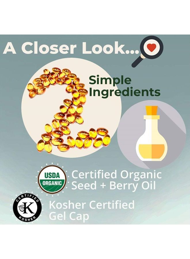 SEABUCKWONDERS زيت بذور البحر النبق، مصنوع من البحر النبق العضوي، 60-كبسولة لينة - Image 5