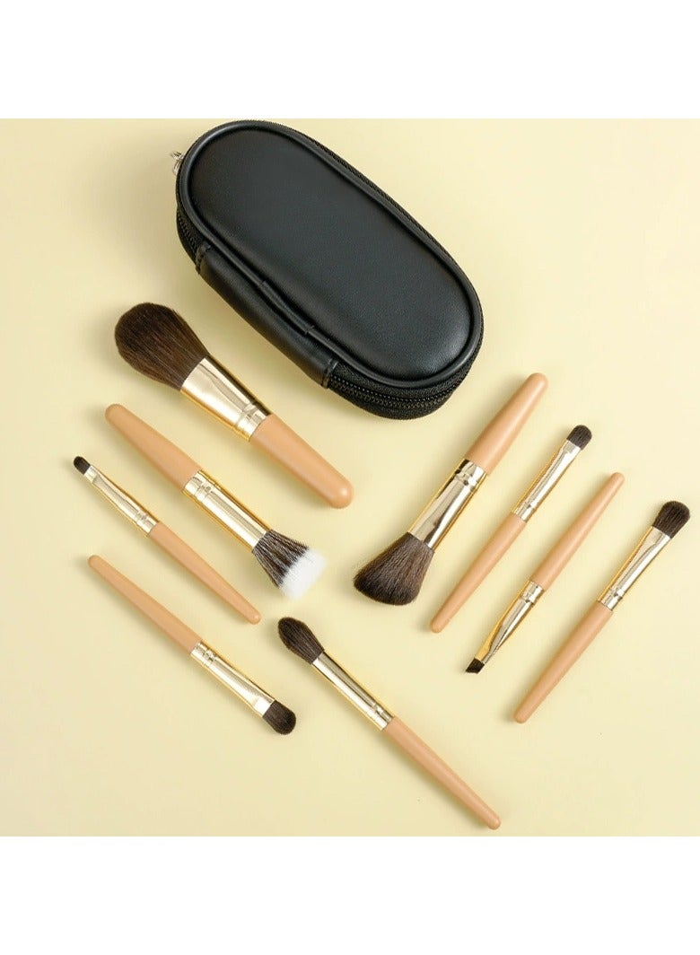 general Mini 9-Piece Makeup Brush Set For Beginners, Loose Powder Contouring Brush [9 mini brushes + portable brush bag] - Image 2