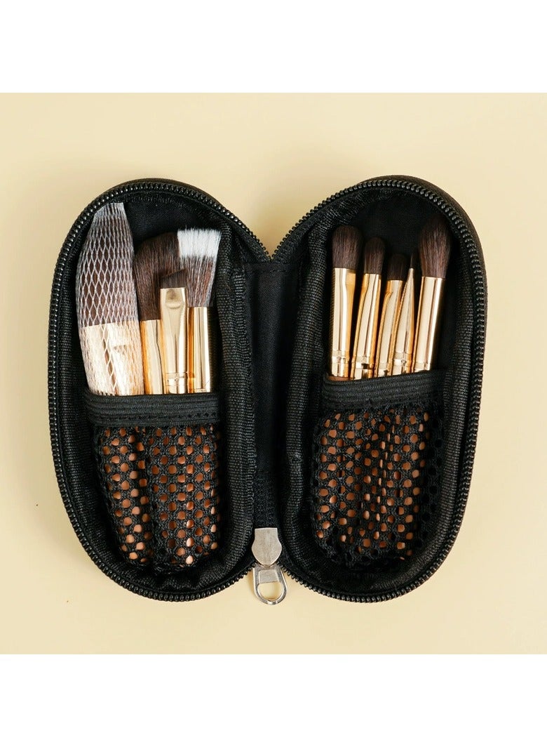 general Mini 9-Piece Makeup Brush Set For Beginners, Loose Powder Contouring Brush [9 mini brushes + portable brush bag] - Image 3