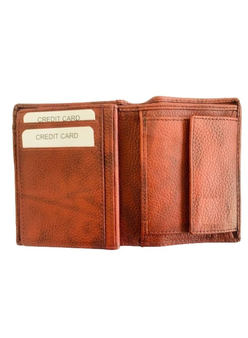 AM Leather Mens Wallet (AK024) TWO TONE 11X2X9 CM WALLET (TAN) | Packaging / Product Colour / Style may Vary - Image 2