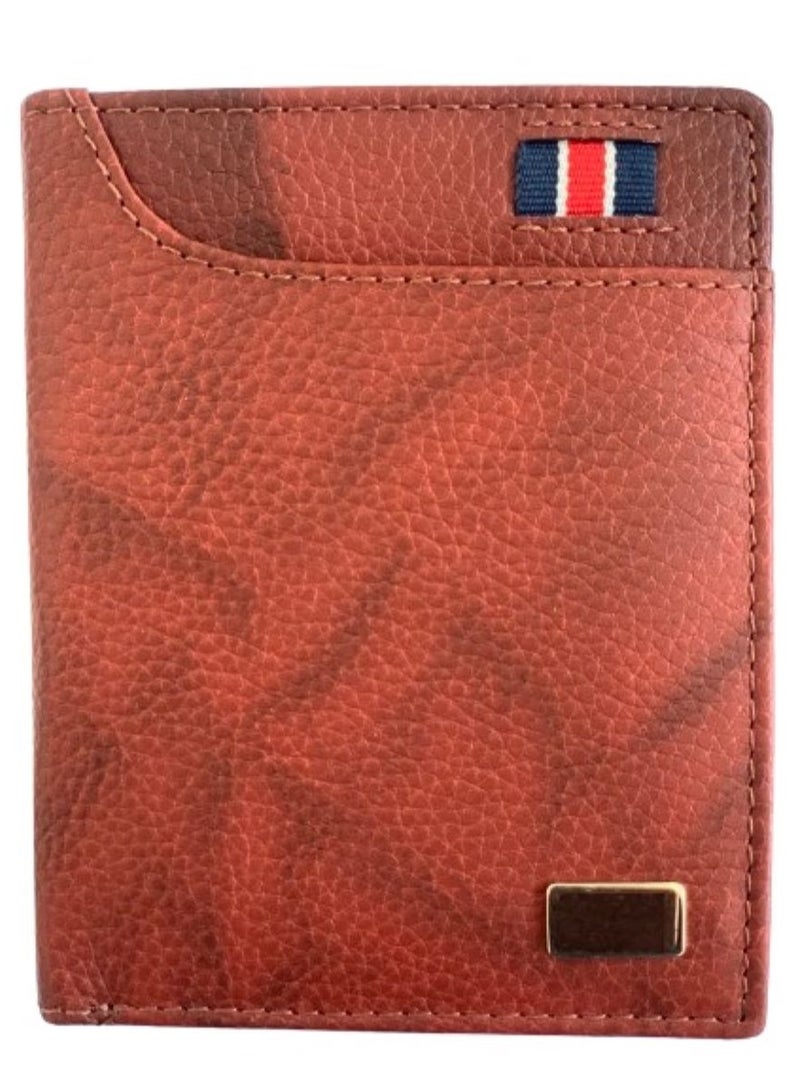 AM Leather Mens Wallet (AK024) TWO TONE 11X2X9 CM WALLET (TAN) | Packaging / Product Colour / Style may Vary - Image 1