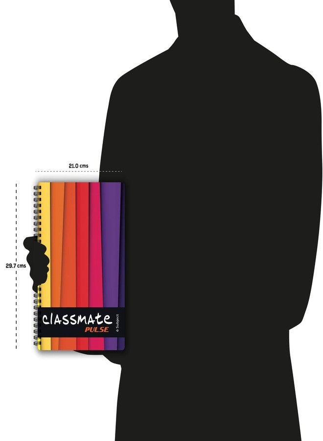 Classmate Soft Cover 6 Subject Spiral Binding Notebook, Single Line, 300 Pages (2105013) Pack Of 2 - Image 5