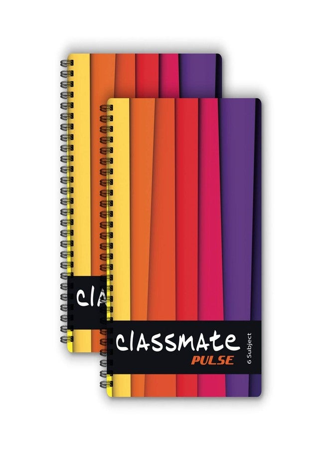 Classmate Soft Cover 6 Subject Spiral Binding Notebook, Single Line, 300 Pages (2105013) Pack Of 2 - Image 1