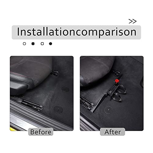 Daeiclru Quick Release Adjustable Aluminum Fire Extinguisher Holder Mount Bracket Fit for Toyot Supra GR A90 A91 MK5 20192022 Car Under Seat Fire Extinguisher Holder - Image 3