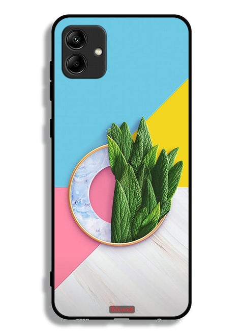 Samsung Galaxy A04e Protective Case Cover Leaves Abstract Pattern