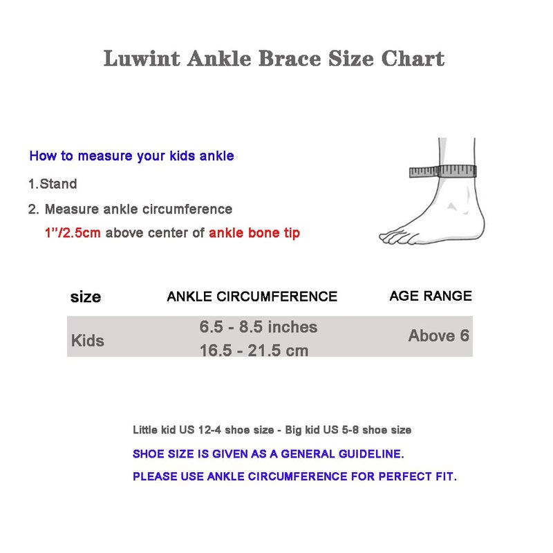 Luwint kid Compression Ankle Brace - Knitted Ankle Sleeve Sock Support for Sprains Arthritis Tendonitis Running Fitness, 1 Pair Black - Image 5
