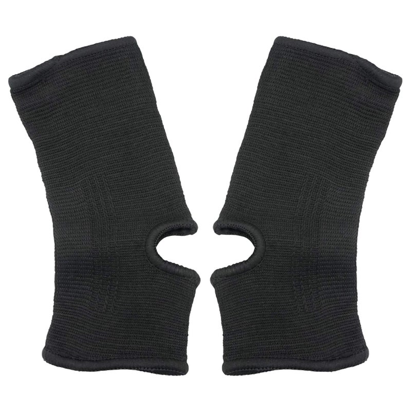 Luwint kid Compression Ankle Brace - Knitted Ankle Sleeve Sock Support for Sprains Arthritis Tendonitis Running Fitness, 1 Pair Black - Image 2