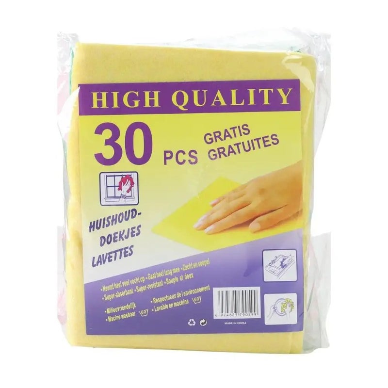 Home and Car Cleaning Cloth, Soft Fibre andWater Absorbing Cloth- 30pcs