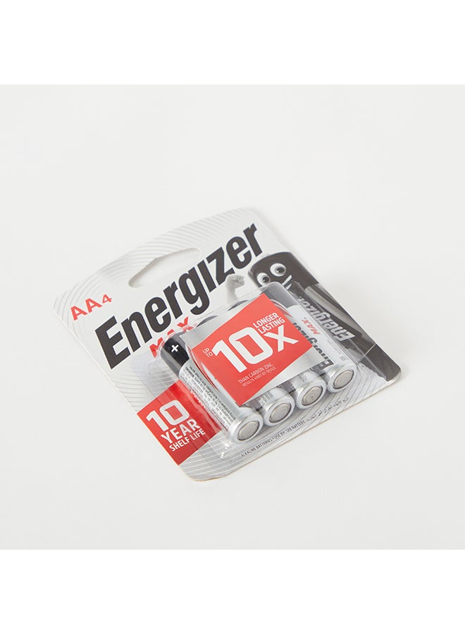 Energizer 4-Piece Max AA Alkaline Battery Set 2 x 5 x 1 cm - Image 2
