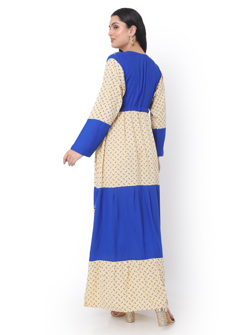 HANA & SARA MODEST THICK EMBRODERED WITH LONG SLEEVES AND UNIQUE THREAD BELT HIGH QUALITY STYLISH ARABIC KAFTAN JALABIYA DRESS  - Image 2