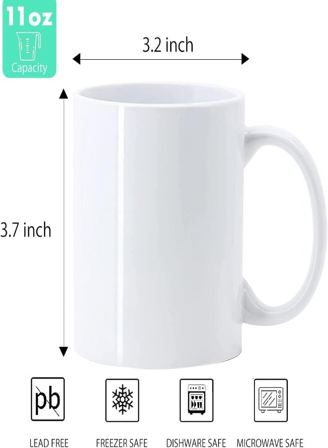 AKDC  Mugs 400ML Blank Plain White Large Handle Coffee Mug With Smash Proof Boxes (Pack Of 6) - Image 5