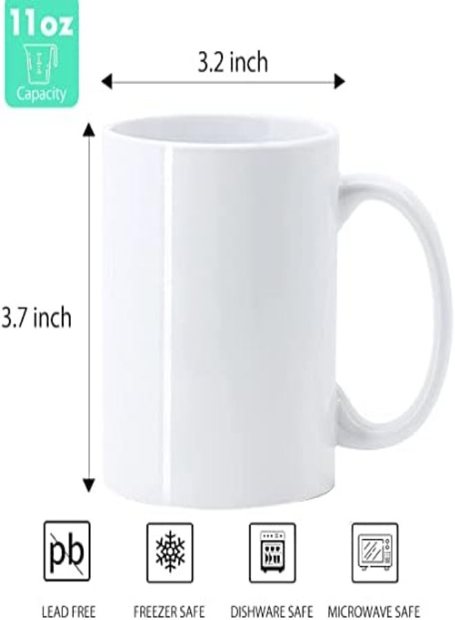 AKDC  Mugs 400ML Blank Plain White Large Handle Coffee Mug With Smash Proof Boxes (Pack Of 6) - Image 3