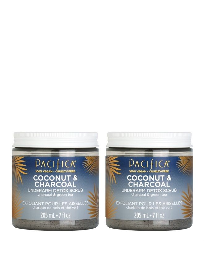 Pacifica Beauty, Coconut and Charcoal Underarm Detox Scrub, For Natural Deodorant Users, Aluminum Free, Safe for Sensitive Skin, 100% Vegan and Cruelty Free + Clean Beauty 205 ml - Image 1