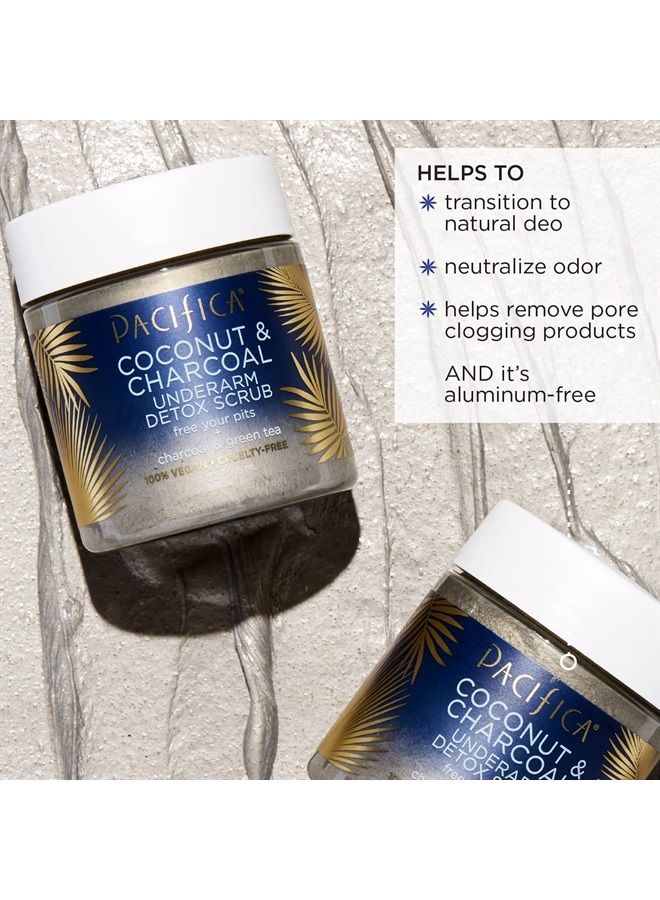 Pacifica Beauty, Coconut and Charcoal Underarm Detox Scrub, For Natural Deodorant Users, Aluminum Free, Safe for Sensitive Skin, 100% Vegan and Cruelty Free + Clean Beauty 205 ml - Image 2