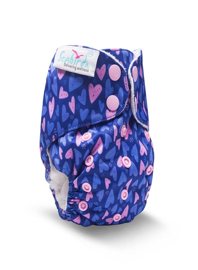 Seabird Premium Diper Pure 100% Cottony Fabrics Washable & Reusable Baby Cloth Diaper With 1 Insert/Pad Pack Of 1 - Image 2