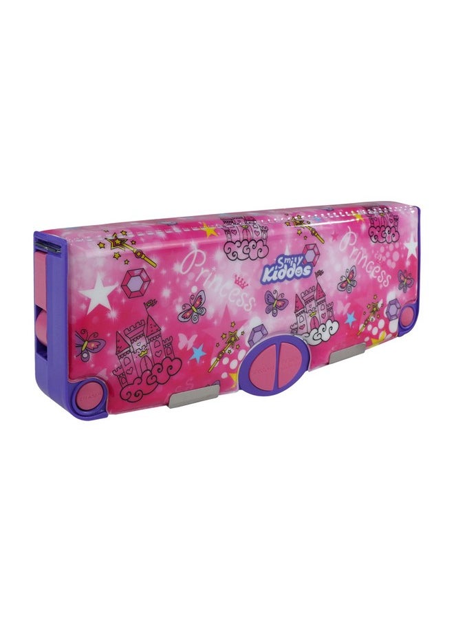 SMILY KIDDOS Multi Functional Pop Out Pencil Box For Kids Stationery For Children | 24.5 X 4 X 10Cm | - Princess Theme - Pink  - Image 5