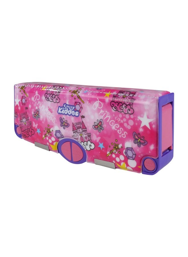 SMILY KIDDOS Multi Functional Pop Out Pencil Box For Kids Stationery For Children | 24.5 X 4 X 10Cm | - Princess Theme - Pink  - Image 4