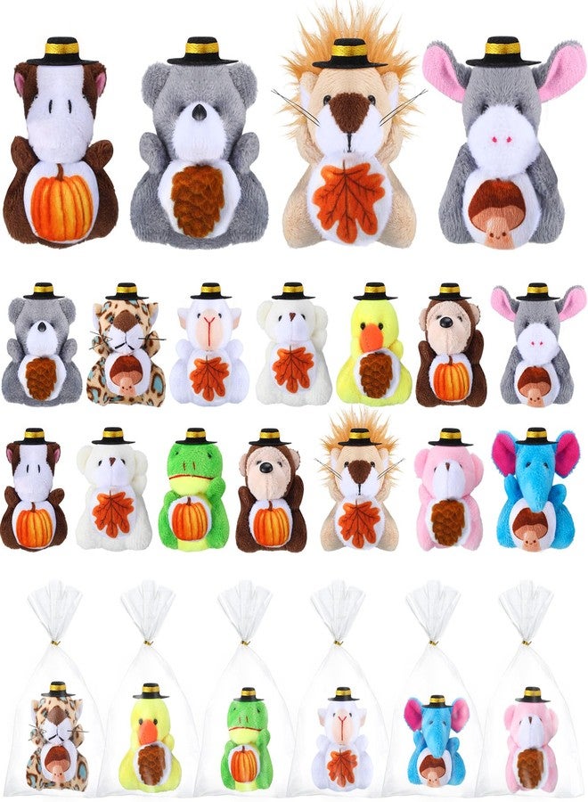 فينسوت مجموعة من 24 لعبة محشوة صغيرة لعيد الشكر من Vinsot، مجموعة من 24 لعبة محشوة صغيرة لعيد الشكر في الخريف، سلسلة مفاتيح من القطيفة لتزيين حفلات الخريف، زينة شجرة، حشوات لحقيبة الهدايا، 3 بوصات - Image 1