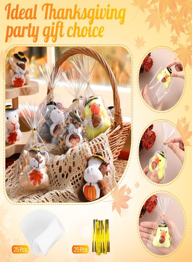 فينسوت مجموعة من 24 لعبة محشوة صغيرة لعيد الشكر من Vinsot، مجموعة من 24 لعبة محشوة صغيرة لعيد الشكر في الخريف، سلسلة مفاتيح من القطيفة لتزيين حفلات الخريف، زينة شجرة، حشوات لحقيبة الهدايا، 3 بوصات - Image 3