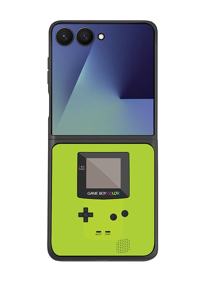 Stylizedd For Samsung Galaxy Z Flip7 Case,Slim fit Camera Protection, Shockproof Thin Phone cover  - Gameboy Color - Green