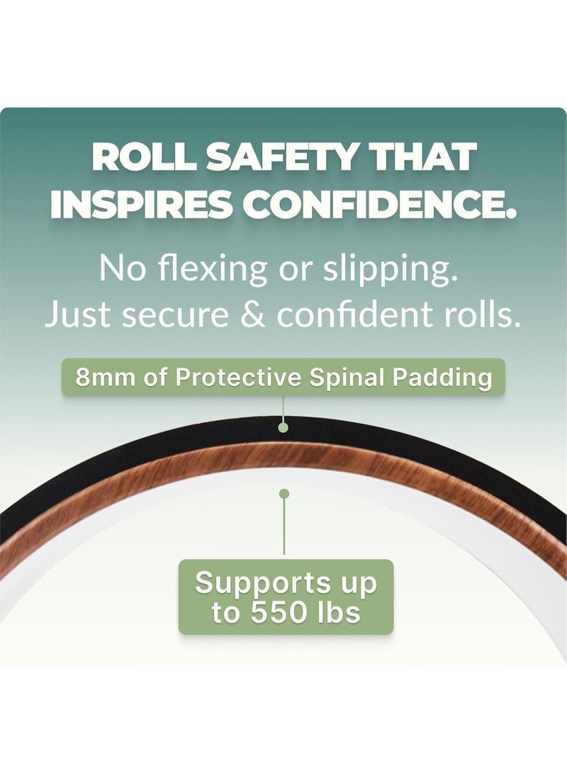 YOUWE7 Back Roller & Yoga Wheel - Relieve Lower & Upper Back Pain & Stiffness - Therapeutically Stretch, Mobilize & Decompress Your Spine - Increase Mobility, Flexibility & Alignment(12" x 5") - Image 5
