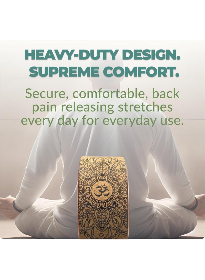 YOUWE7 Back Roller & Yoga Wheel - Relieve Lower & Upper Back Pain & Stiffness - Therapeutically Stretch, Mobilize & Decompress Your Spine - Increase Mobility, Flexibility & Alignment(12" x 5") - Image 2