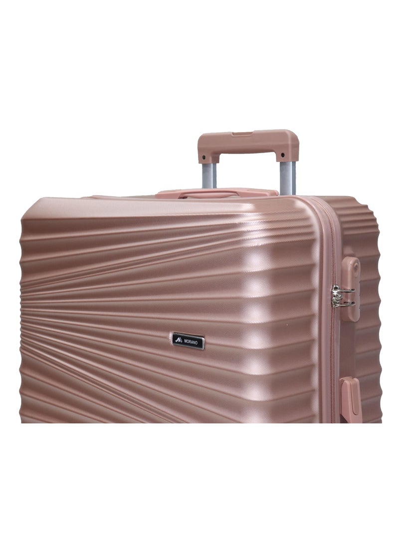 MORANO - Morano Hard-Side Travel Back Luggage Trolley Set, 4 Pcs - Rose Gold - Image 1