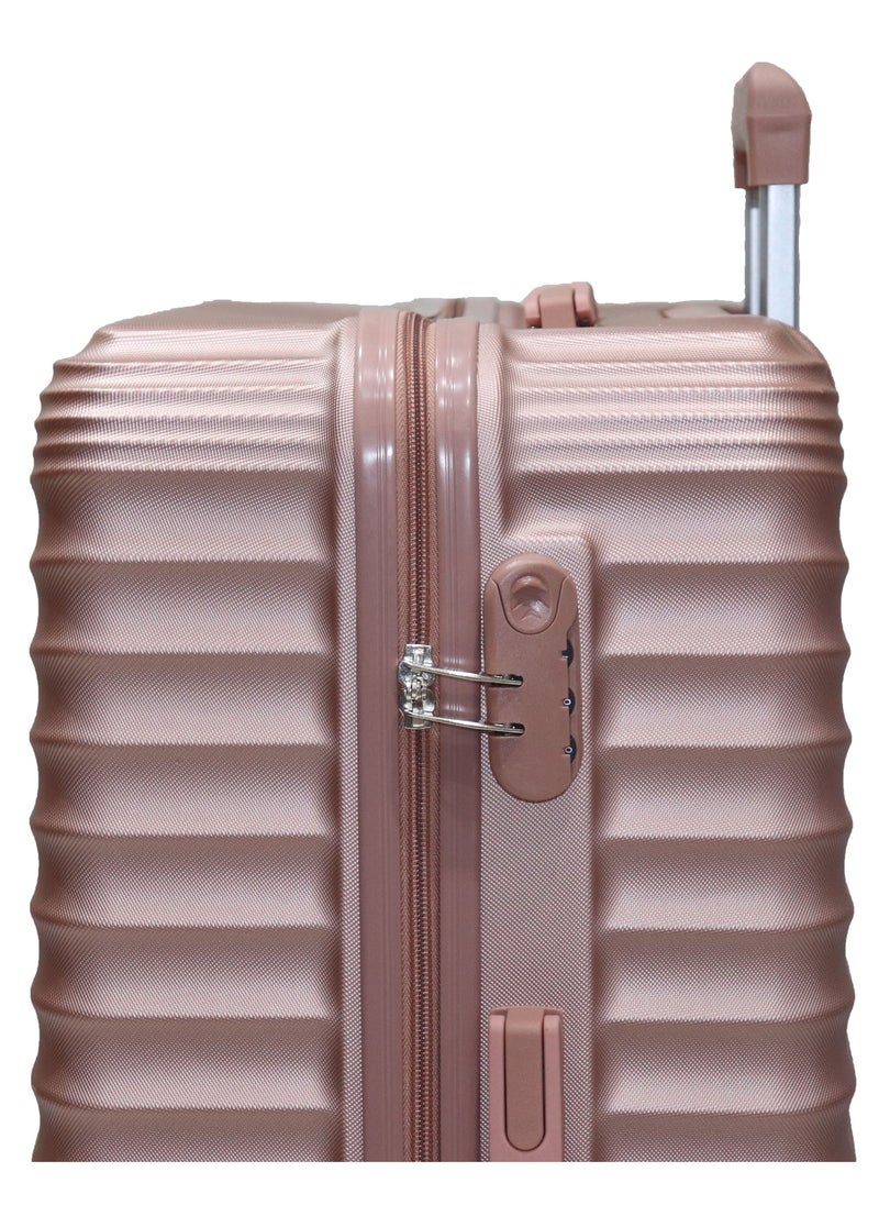 MORANO - Morano Hard-Side Travel Back Luggage Trolley Set, 4 Pcs - Rose Gold - Image 1