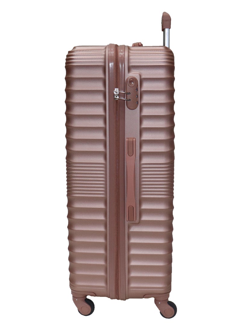 MORANO - Morano Hard-Side Travel Back Luggage Trolley Set, 4 Pcs - Rose Gold - Image 1