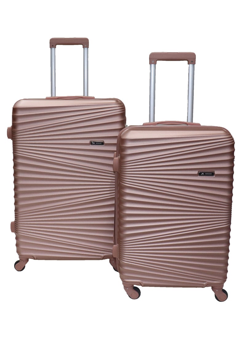 MORANO - Morano Hard-Side Travel Back Luggage Trolley Set, 4 Pcs - Rose Gold - Image 1