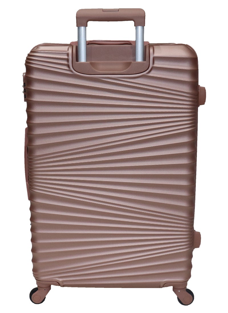 MORANO - Morano Hard-Side Travel Back Luggage Trolley Set, 4 Pcs - Rose Gold - Image 1