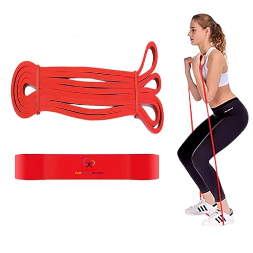 UDKI 7Kg - 15Kg Red Resistance Band - Exercise & Pull Up Bands for Home Gym Fitness - Men & Women - 100% Natural Rubber - Image 1