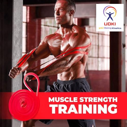 UDKI 7Kg - 15Kg Red Resistance Band - Exercise & Pull Up Bands for Home Gym Fitness - Men & Women - 100% Natural Rubber - Image 3