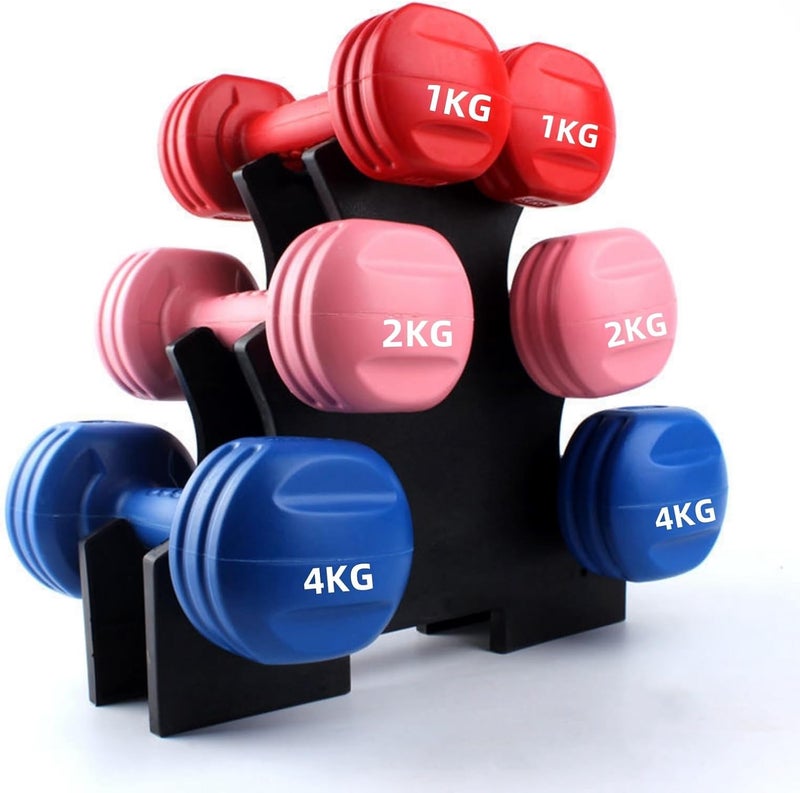JDLYEVER Strength Training Dumbbell Racks, 3-Tier Home Dumbbell Rack Stand, Detachable & Space-Saving, Holds Up to 6 Dumbbells, Easy Assembly & Sturdy, Ideal for Home Gym Organization & Storage - Image 1
