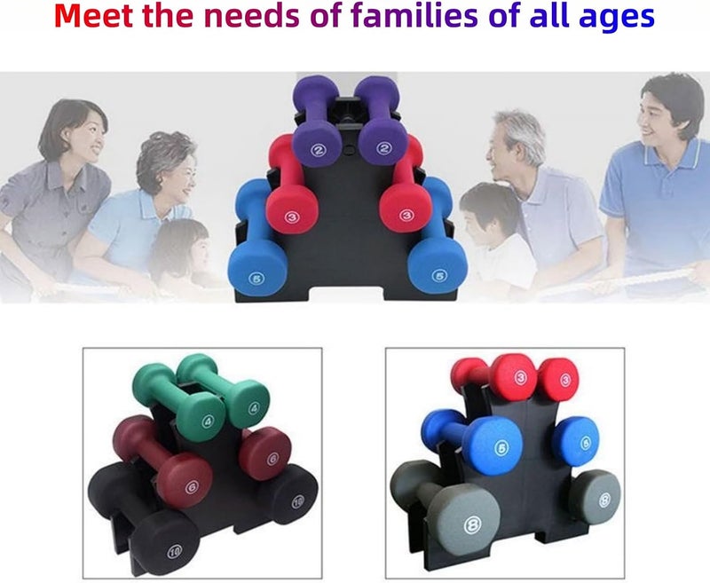 JDLYEVER Strength Training Dumbbell Racks, 3-Tier Home Dumbbell Rack Stand, Detachable & Space-Saving, Holds Up to 6 Dumbbells, Easy Assembly & Sturdy, Ideal for Home Gym Organization & Storage - Image 4