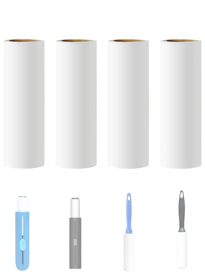 MINGRACE 3 inch Mini Lint Roller Refills Compatible with Scotch Brite Mini Travel Lint Roller and PetLovers Evercare Mini Pet Hair Remover Sticky Roller Refill 4 Rolls 40 Sheets per Roll Total 160 Sheets - Image 1