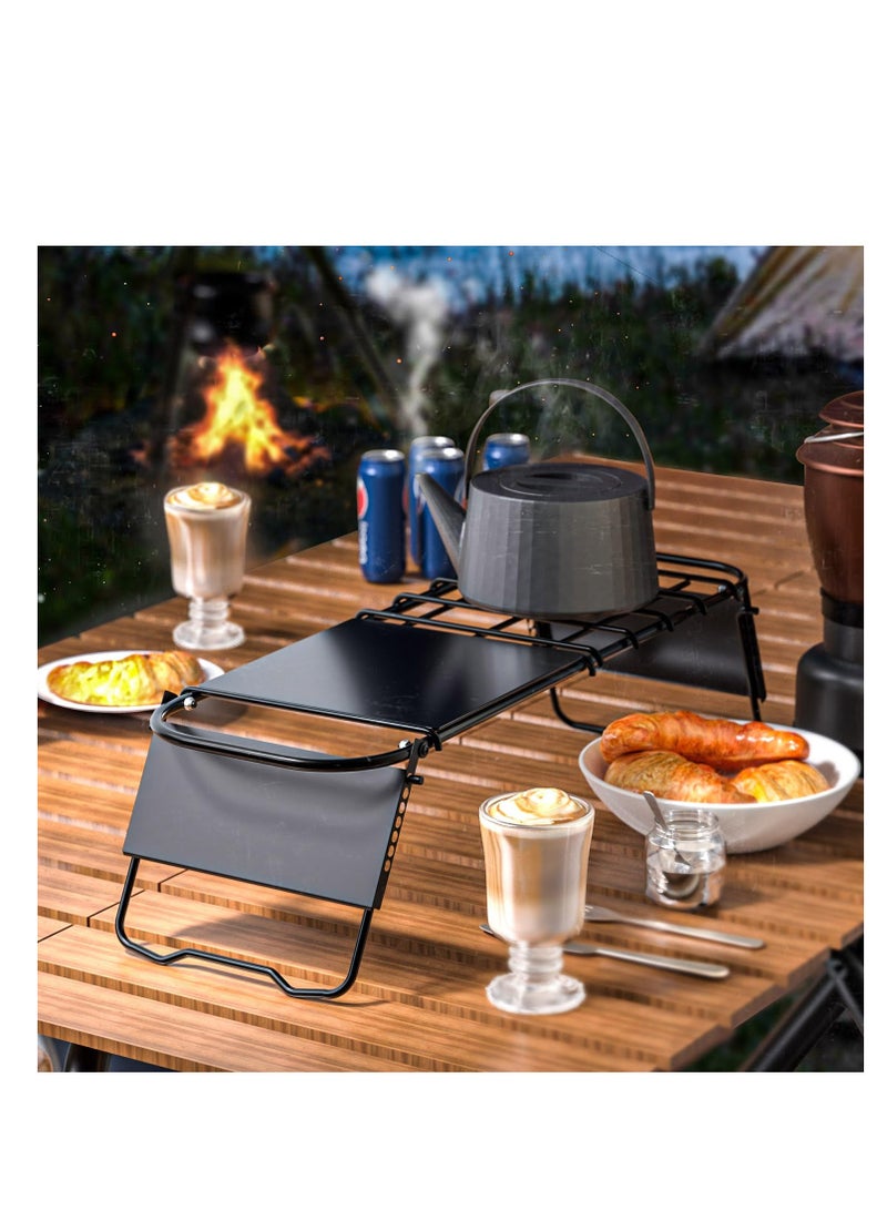 SYOSI Large Portable Outdoor Folding Campfire Grill, Adjustable Height Heavy Duty Steel Grate,Portable Stainless Steel Camping Grill Grate and Camp Grill Griddle with Collapsible Legs - Image 5