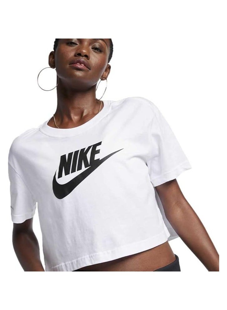 Nike Women's Nike Sportswear Tee Essential Crop Icon Futura - Image 3